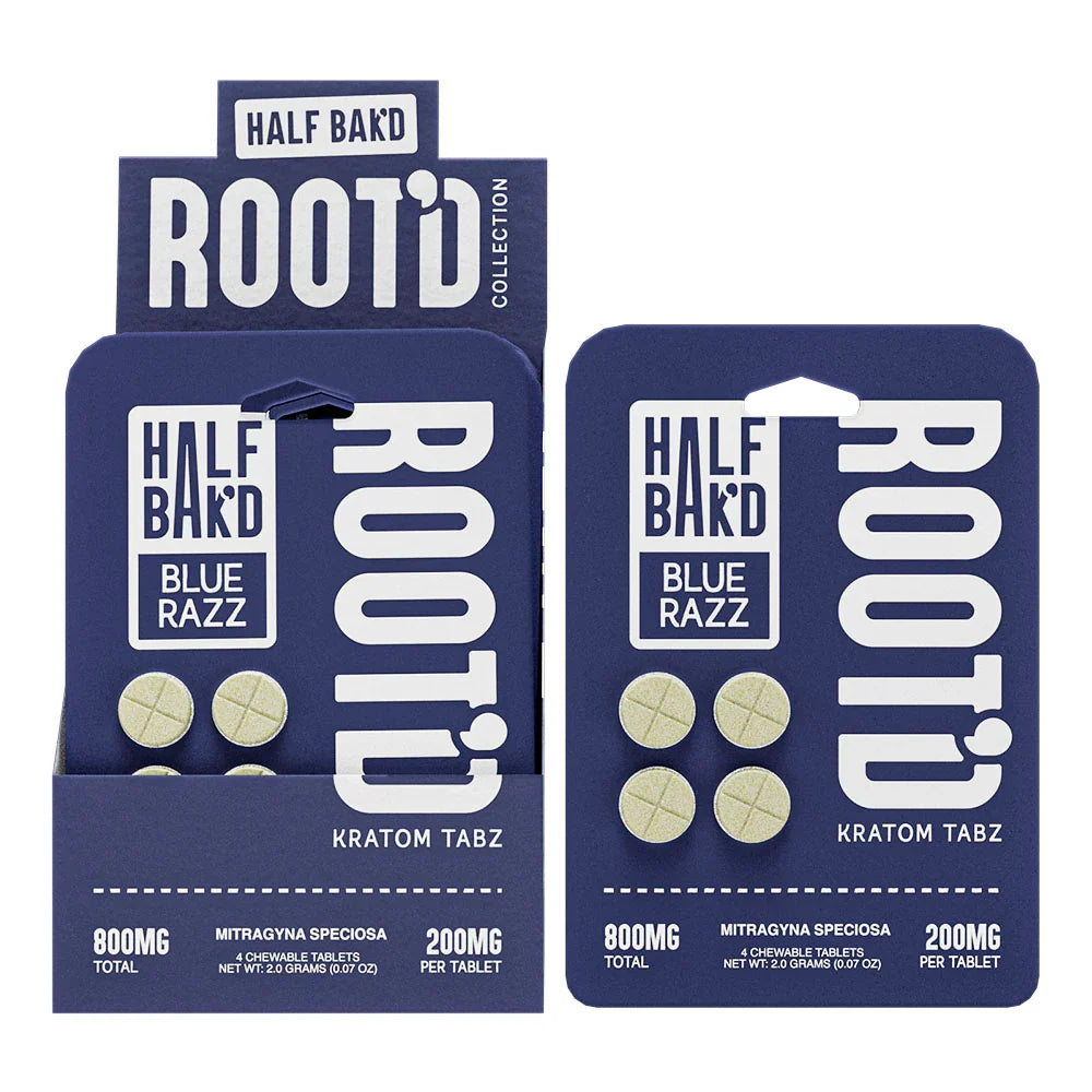 Blue Razz ROOT'D Kratom Tablets | 4 CT