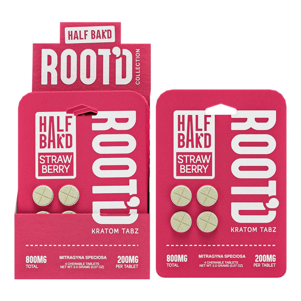 Strawberry ROOT'D Kratom Tablets | 4 CT