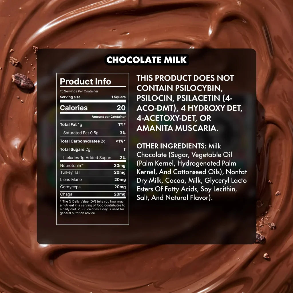Chocolate Milk Mushroom Chocolate Bar
